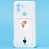 Чехол-накладка для Xiaomi Redmi A2+ (белый) - SC304 с картхолдером