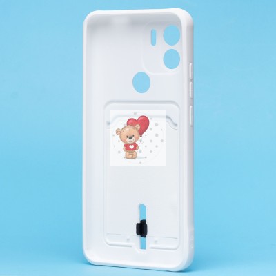 Чехол-накладка для Xiaomi Redmi A2+ (белый) - SC304 с картхолдером