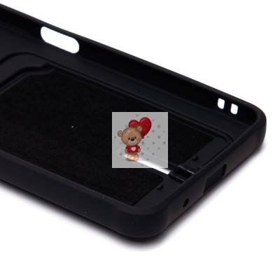 Чехол-накладка для Xiaomi Redmi A3 (черный) - SC304 с картхолдером