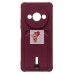 Чехол-накладка для Xiaomi Redmi A3 (бордовый) - SC304 с картхолдером