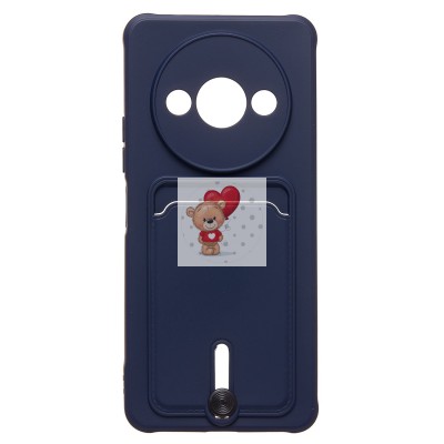 Чехол-накладка для Xiaomi Redmi A3 (темно-синий) - SC304 с картхолдером Чехол-накладка для Xiaomi Redmi A3 (темно-синий) - SC304 с картхолдером