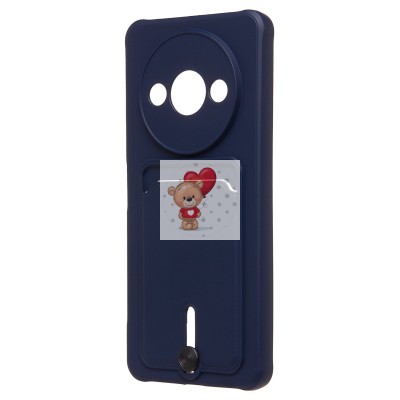 Чехол-накладка для Xiaomi Redmi A3 (темно-синий) - SC304 с картхолдером