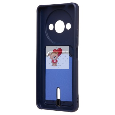 Чехол-накладка для Xiaomi Redmi A3 (темно-синий) - SC304 с картхолдером