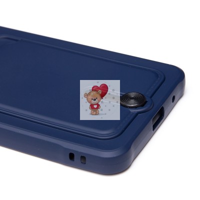 Чехол-накладка для Xiaomi Redmi A3 (темно-синий) - SC304 с картхолдером