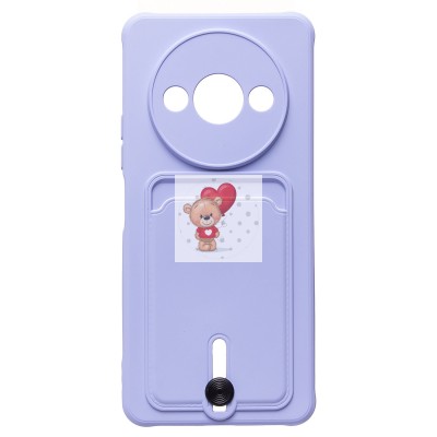 Чехол-накладка для Xiaomi Redmi A3 (светло-фиолетовый) - SC304 с картхолдером Чехол-накладка для Xiaomi Redmi A3 (светло-фиолетовый) - SC304 с картхолдером