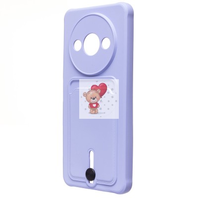 Чехол-накладка для Xiaomi Redmi A3 (светло-фиолетовый) - SC304 с картхолдером