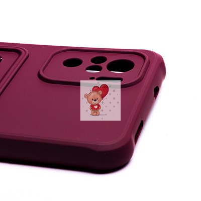 Чехол-накладка для Xiaomi Redmi Note 10S (бордовый) - SC304 с картхолдером Чехол-накладка для Xiaomi Redmi Note 10S (бордовый) - SC304 с картхолдером