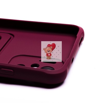 Чехол-накладка для Xiaomi Redmi Note 10S (бордовый) - SC304 с картхолдером Чехол-накладка для Xiaomi Redmi Note 10S (бордовый) - SC304 с картхолдером