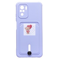 Чехол-накладка для Xiaomi Redmi Note 10 (темно-фиолетовый) - SC304 с картхолдером