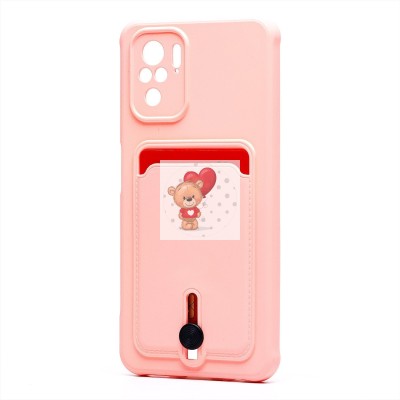 Чехол-накладка для Xiaomi Redmi Note 10S (светло-розовый) - SC304 с картхолдером