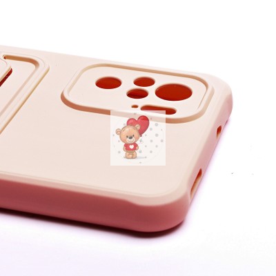 Чехол-накладка для Xiaomi Redmi Note 10S (светло-розовый) - SC304 с картхолдером