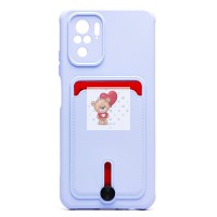 Чехол-накладка для Xiaomi Redmi Note 10 (светло-фиолетовый) - SC304 с картхолдером