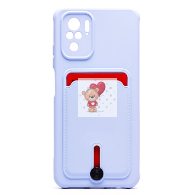 Чехол-накладка для Xiaomi Redmi Note 10S (светло-фиолетовый) - SC304 с картхолдером