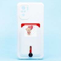 Чехол-накладка для Xiaomi Redmi Note 10 (белый) - SC304 с картхолдером Чехол-накладка для Xiaomi Redmi Note 10 (белый) - SC304 с картхолдером