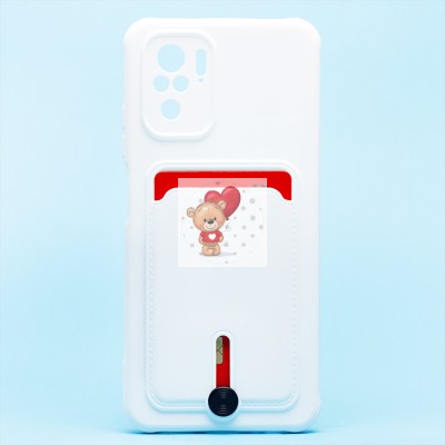 Чехол-накладка для Xiaomi Redmi Note 10S (белый) - SC304 с картхолдером Чехол-накладка для Xiaomi Redmi Note 10S (белый) - SC304 с картхолдером