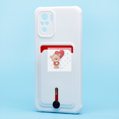 Чехол-накладка для Xiaomi Redmi Note 10 (белый) - SC304 с картхолдером Чехол-накладка для Xiaomi Redmi Note 10 (белый) - SC304 с картхолдером