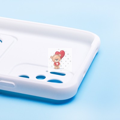 Чехол-накладка для Xiaomi Redmi Note 10 (белый) - SC304 с картхолдером Чехол-накладка для Xiaomi Redmi Note 10 (белый) - SC304 с картхолдером