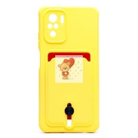 Чехол-накладка для Xiaomi Redmi Note 10 (желтый) - SC304 с картхолдером