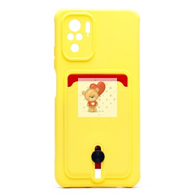 Чехол-накладка для Xiaomi Redmi Note 10S (желтый) - SC304 с картхолдером