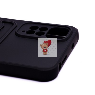 Чехол-накладка для Xiaomi Redmi Note 11S 4G (черный) - SC304 с картхолдером