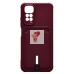 Чехол-накладка для Xiaomi Redmi Note 11S 4G (бордовый) - SC304 с картхолдером