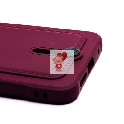 Чехол-накладка для Xiaomi Redmi Note 11S 4G (бордовый) - SC304 с картхолдером