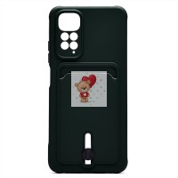 Чехол-накладка для Xiaomi Redmi Note 11 4G Global (темно-зеленый) - SC304 с картхолдером Чехол-накладка для Xiaomi Redmi Note 11 4G Global (темно-зеленый) - SC304 с картхолдером