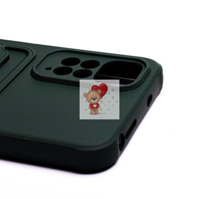 Чехол-накладка для Xiaomi Redmi Note 11S 4G (темно-зеленый) - SC304 с картхолдером Чехол-накладка для Xiaomi Redmi Note 11S 4G (темно-зеленый) - SC304 с картхолдером