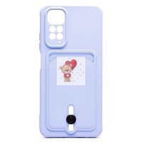 Чехол-накладка для Xiaomi Redmi Note 11 4G Global (светло-фиолетовый) - SC304 с картхолдером