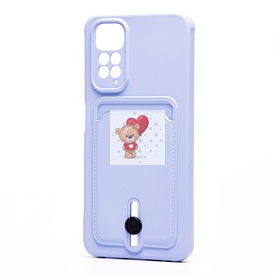 Чехол-накладка для Xiaomi Redmi Note 11S 4G (светло-фиолетовый) - SC304 с картхолдером