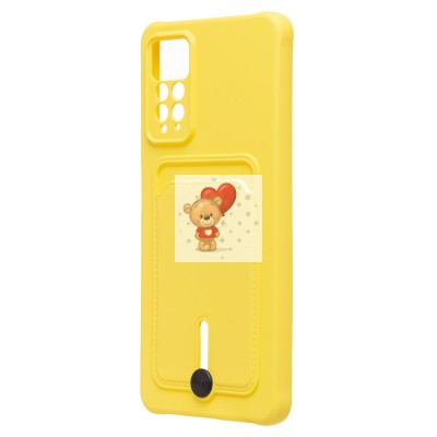 Чехол-накладка для Xiaomi Redmi Note 11 Pro 5G Global (желтый) - SC304 с картхолдером