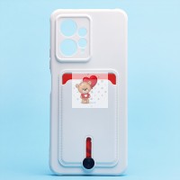 Чехол-накладка для Xiaomi Redmi Note 12 4G (белый) - SC304 с картхолдером