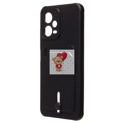 Чехол-накладка для Xiaomi Redmi Note 12 5G Global (черный) - SC304 с картхолдером