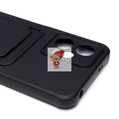 Чехол-накладка для Xiaomi Redmi Note 12 5G Global (черный) - SC304 с картхолдером