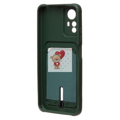 Чехол-накладка для Xiaomi Redmi Note 12S (темно-зеленый) - SC304 с картхолдером Чехол-накладка для Xiaomi Redmi Note 12S (темно-зеленый) - SC304 с картхолдером