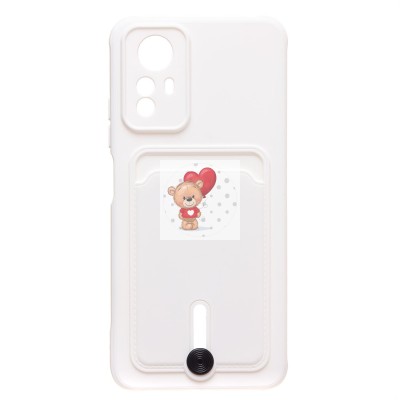 Чехол-накладка для Xiaomi Redmi Note 12S (белый) - SC304 с картхолдером