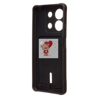 Чехол-накладка для Xiaomi Redmi Note 13 5G Global (черный) - SC304 с картхолдером