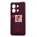 Чехол-накладка для Xiaomi Redmi Note 13 5G Global (бордовый) - SC304 с картхолдером