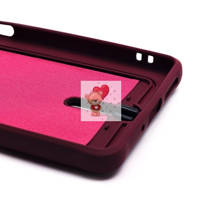 Чехол-накладка для Xiaomi Redmi Note 13 5G Global (бордовый) - SC304 с картхолдером