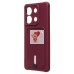 Чехол-накладка для Xiaomi Redmi Note 13 5G Global (бордовый) - SC304 с картхолдером