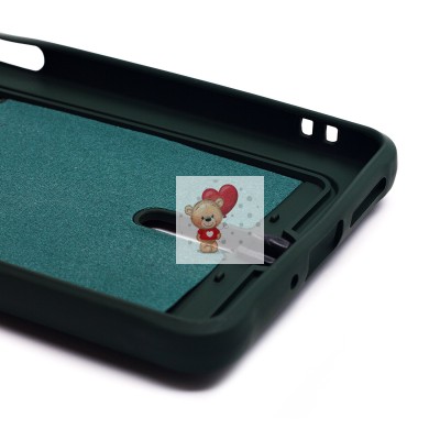 Чехол-накладка для Xiaomi Redmi Note 13 5G Global (темно-зеленый) - SC304 с картхолдером