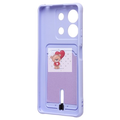 Чехол-накладка для Xiaomi Redmi Note 13 5G Global (светло-фиолетовый) - SC304 с картхолдером