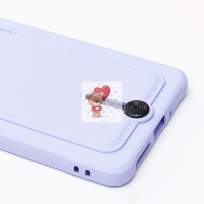 Чехол-накладка для Xiaomi Redmi Note 13 5G Global (светло-фиолетовый) - SC304 с картхолдером