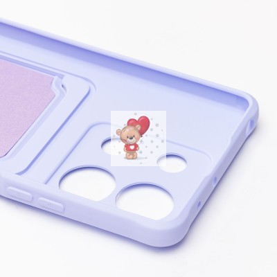 Чехол-накладка для Xiaomi Redmi Note 13 5G Global (светло-фиолетовый) - SC304 с картхолдером