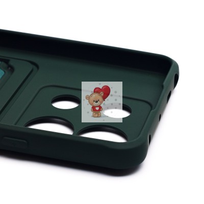 Чехол-накладка для Xiaomi Redmi Note 13 Pro 5G (темно-зеленый) - SC304 с картхолдером Чехол-накладка для Xiaomi Redmi Note 13 Pro 5G (темно-зеленый) - SC304 с картхолдером