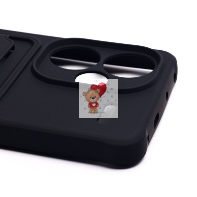 Чехол-накладка для Xiaomi Redmi Note 13 Pro+ (черный) - SC304 с картхолдером