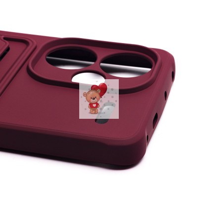 Чехол-накладка для Xiaomi Redmi Note 13 Pro+ (бордовый) - SC304 с картхолдером Чехол-накладка для Xiaomi Redmi Note 13 Pro+ (бордовый) - SC304 с картхолдером