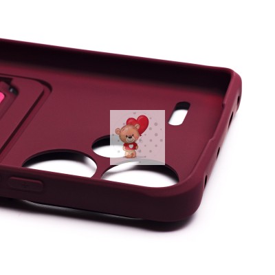 Чехол-накладка для Xiaomi Redmi Note 13 Pro+ (бордовый) - SC304 с картхолдером Чехол-накладка для Xiaomi Redmi Note 13 Pro+ (бордовый) - SC304 с картхолдером