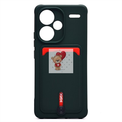 Чехол-накладка для Xiaomi Redmi Note 13 Pro+ (темно-зеленый) - SC304 с картхолдером Чехол-накладка для Xiaomi Redmi Note 13 Pro+ (темно-зеленый) - SC304 с картхолдером