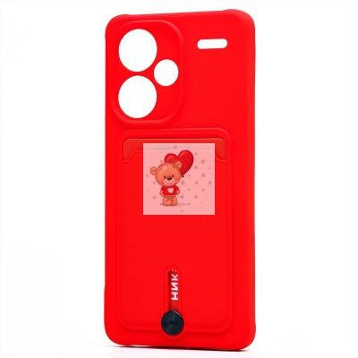 Чехол-накладка для Xiaomi Redmi Note 13 Pro+ (красный) - SC304 с картхолдером Чехол-накладка для Xiaomi Redmi Note 13 Pro+ (красный) - SC304 с картхолдером